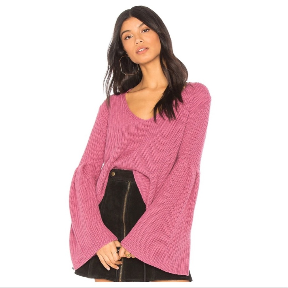 Free People Damsel Flare Sleeve Sweater